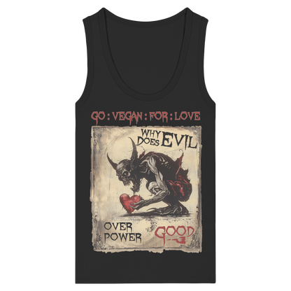 vegwear "why does evil" - Damen Bio Tank Top