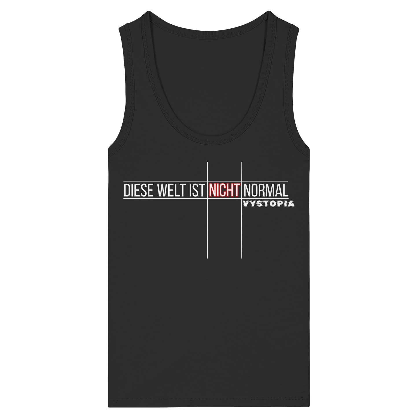 vegwear "Diese Welt ist nicht normal" - eng geschnittenes Damen Bio Tank Top