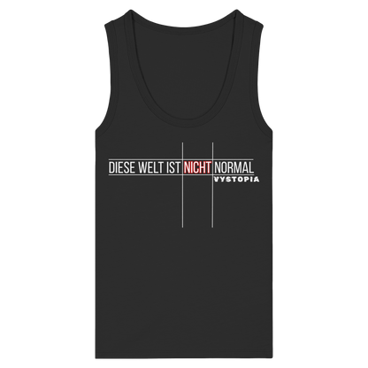 vegwear "Diese Welt ist nicht normal" - eng geschnittenes Damen Bio Tank Top