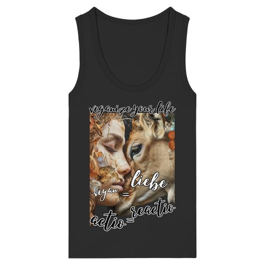 "actio reactio" - eng geschnittenes Damen Tank Top, vegwear