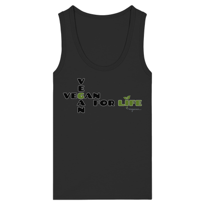 vegwear ""vegan for life - eng geschnittenes Damen Tank Top bio vegan fair