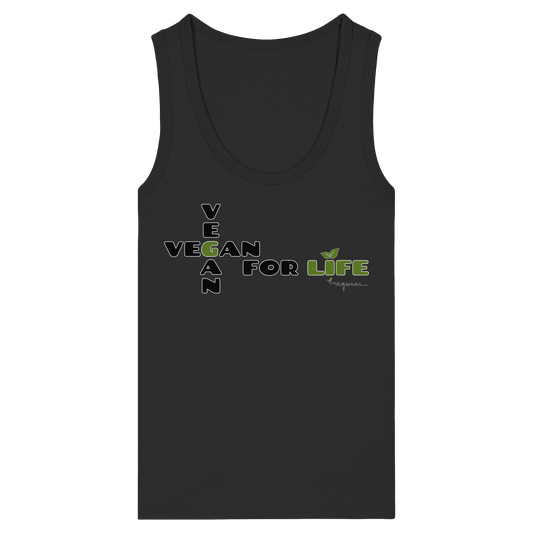 vegwear ""vegan for life - eng geschnittenes Damen Tank Top bio vegan fair