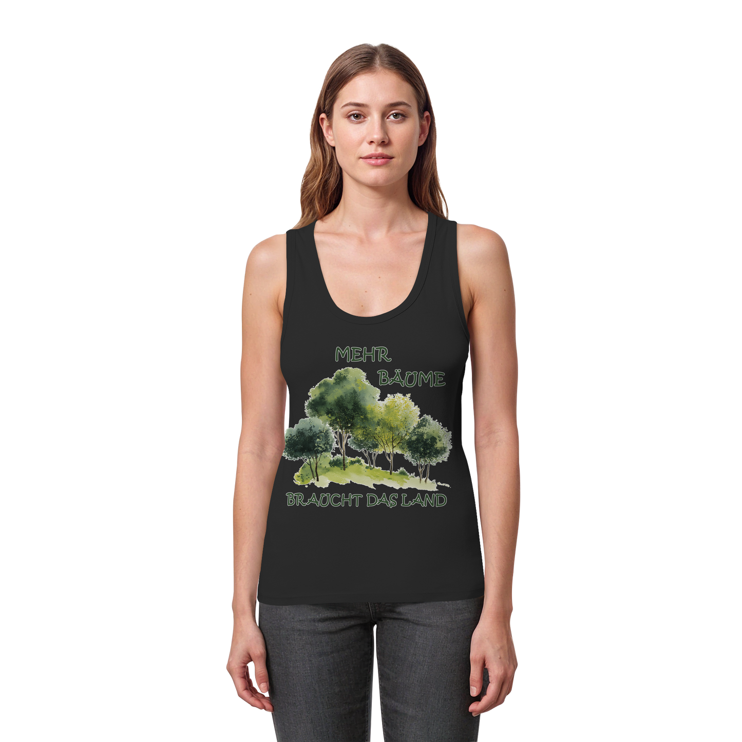vegwear "mehr Bäume braucht das Land" - Damen Bio Tank Top, vegan, fair, nachhaltig