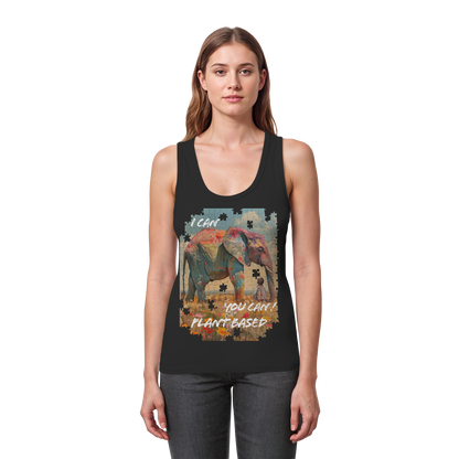 vegwear "I can you can"- eng geschnittenes Damen Tank Top, bio, vegan