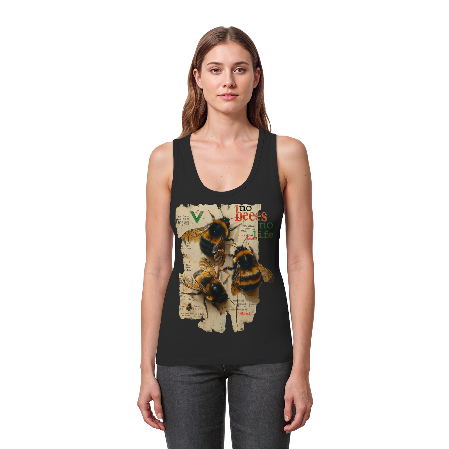 vegwear "no bees no life" - Damen Bio Tank Top