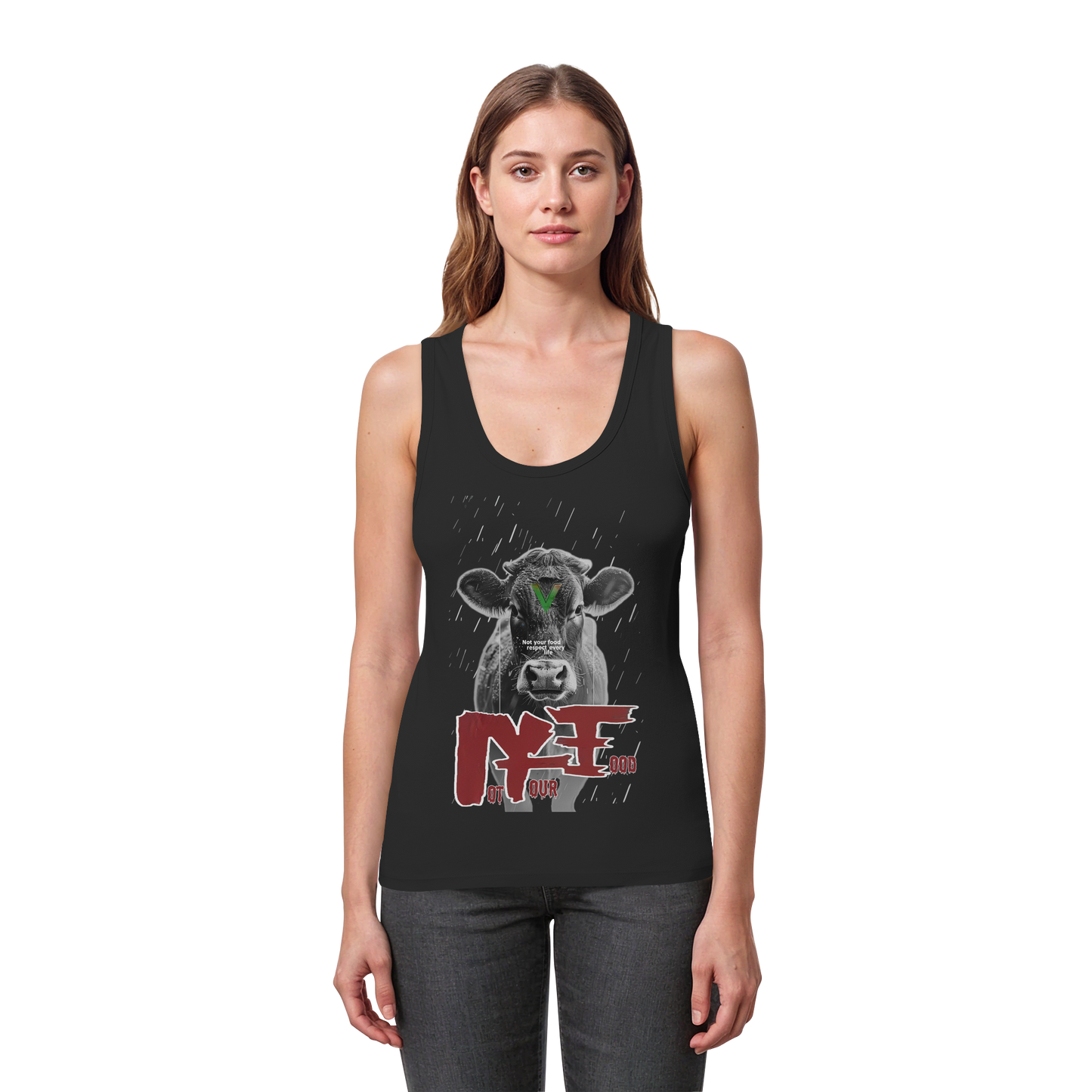 Bio-Baumwolle Tank Top Damen: "not your food"Tank Top | vegwear
