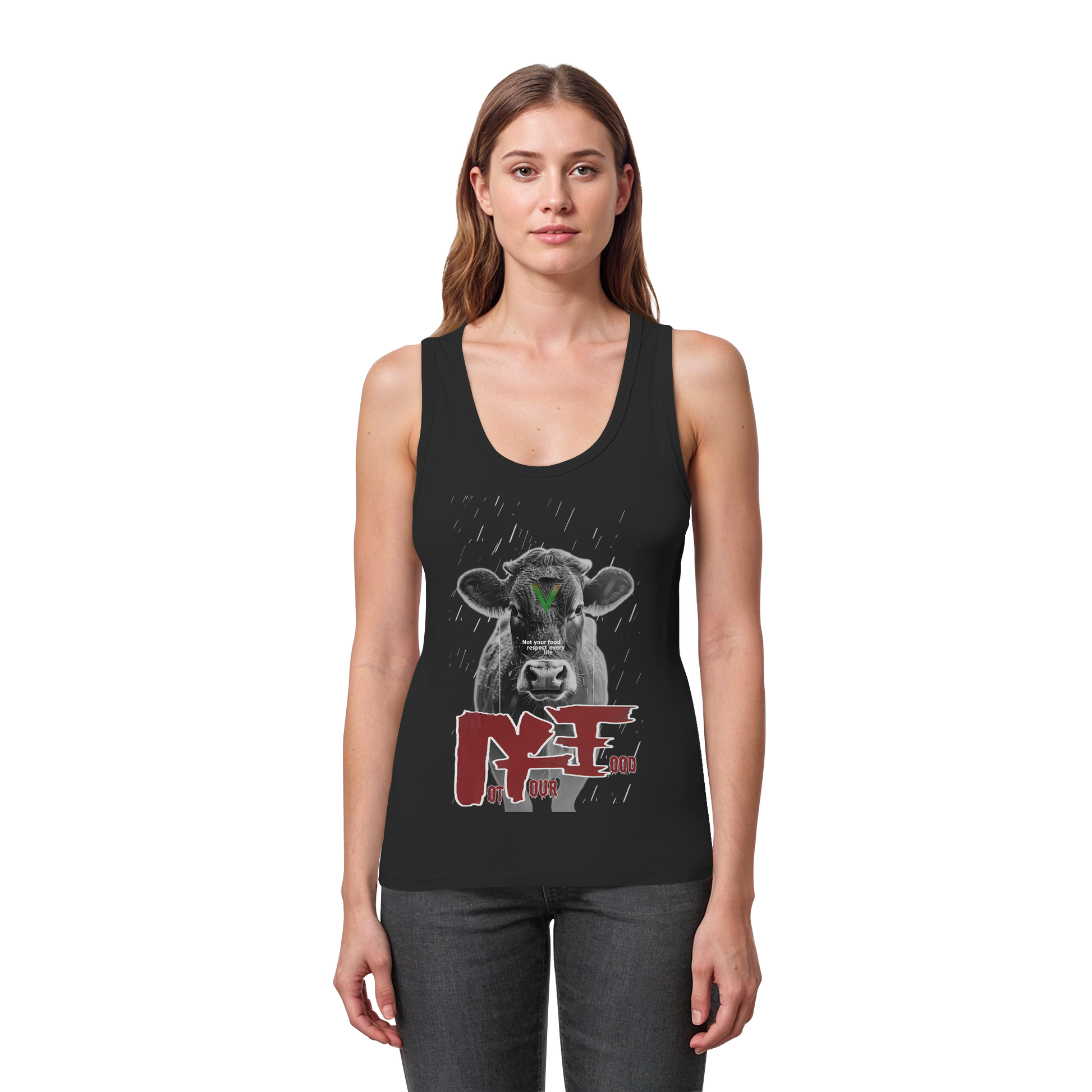 Bio-Baumwolle Tank Top Damen: "not your food"Tank Top | vegwear