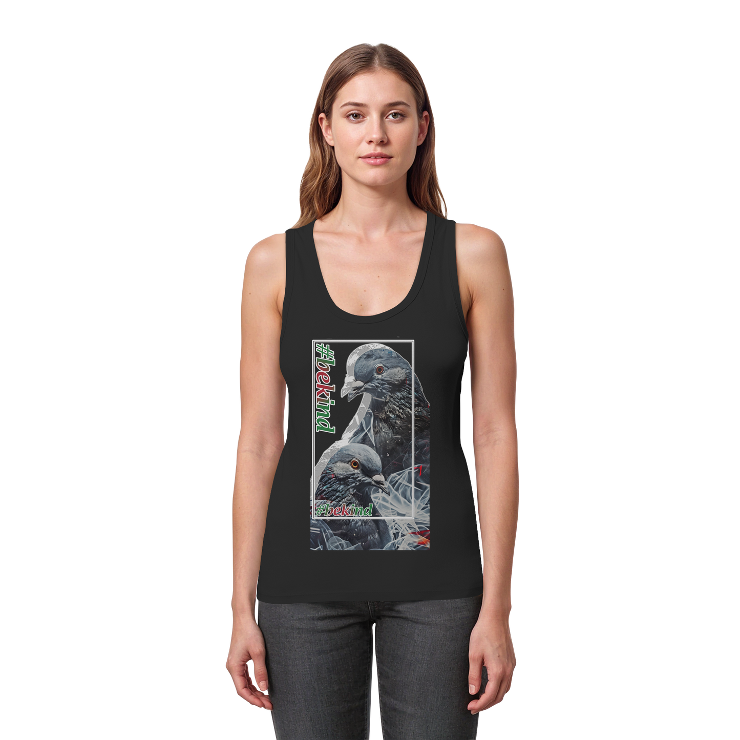 Damen Bio Tank Top: 'Be Kind' Statement Tank Top | vegwear