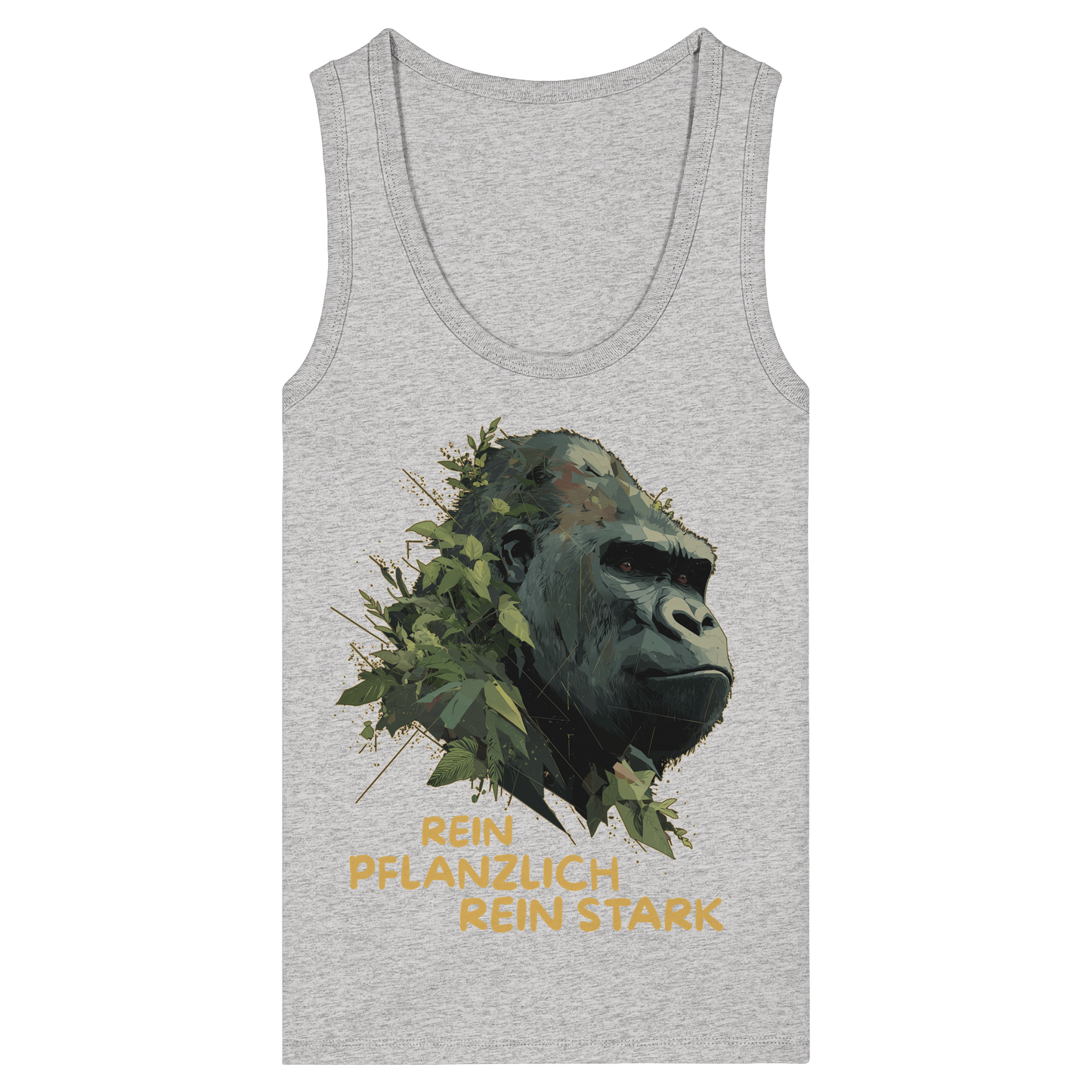 vegwear "Gorilla, rein pflanzlich rein stark" - eng geschnittenes Damen Tank Top, bio vegan