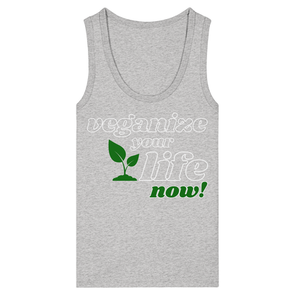 vegwear "veganize your life"  - eng geschnittenes Damen Tank Top, bio, vegan, nachhaltig