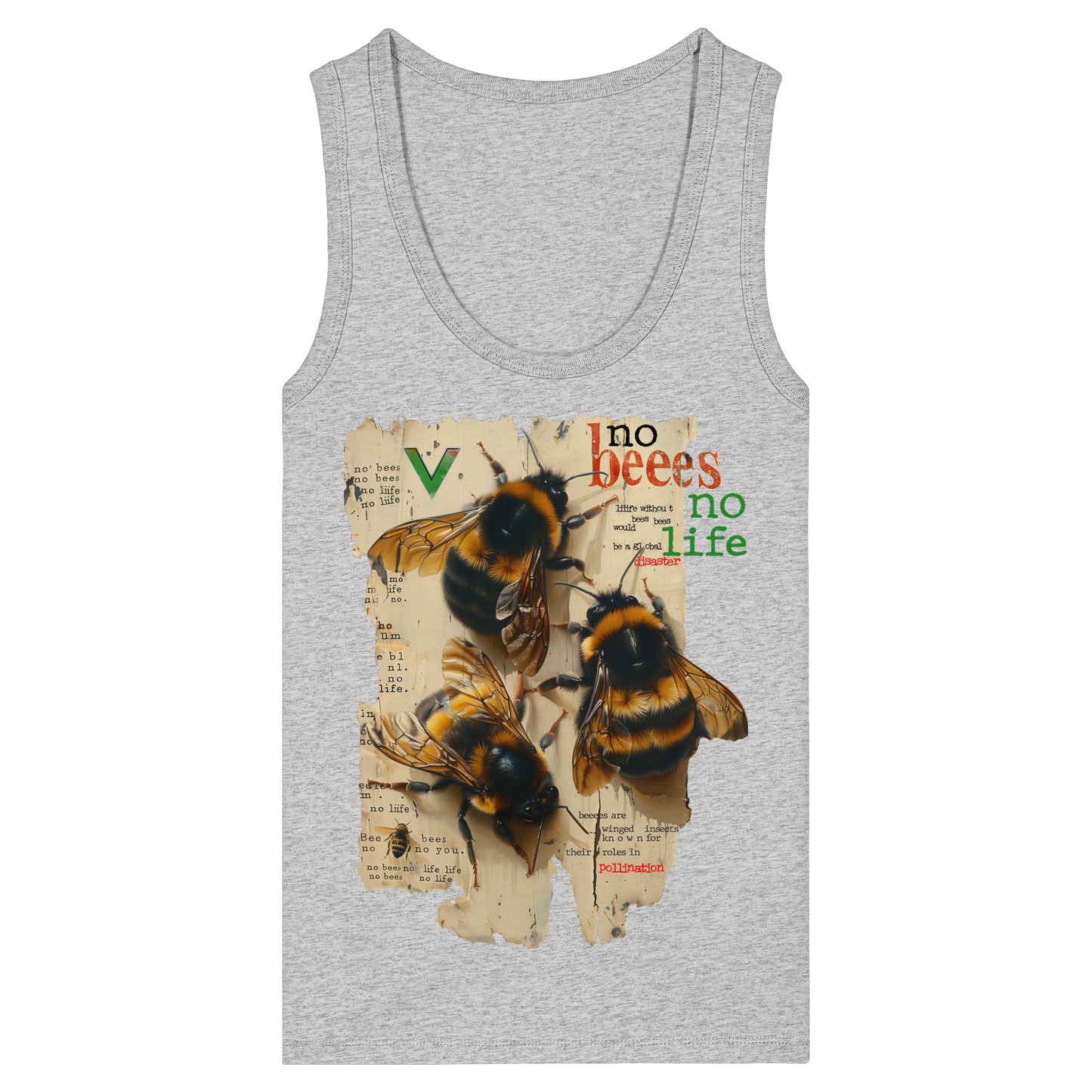 vegwear "no bees no life" - Damen Bio Tank Top