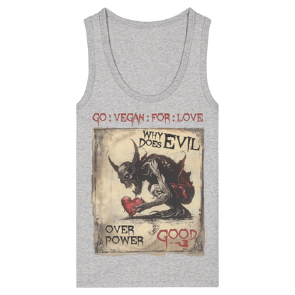 vegwear "why does evil" - Damen Bio Tank Top