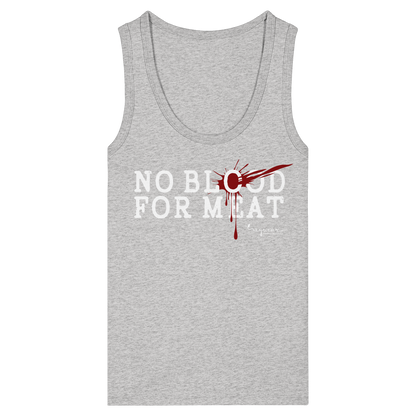 vegane Statement-T-Shirt: 'no blood for meat' Tank Top | vegwear