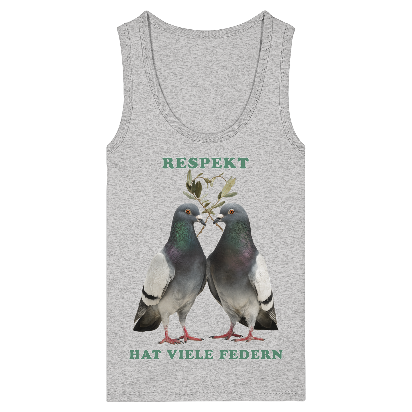 vegwear "Respekt hat viele Federn" - eng geschnittenes Damen Tank Top