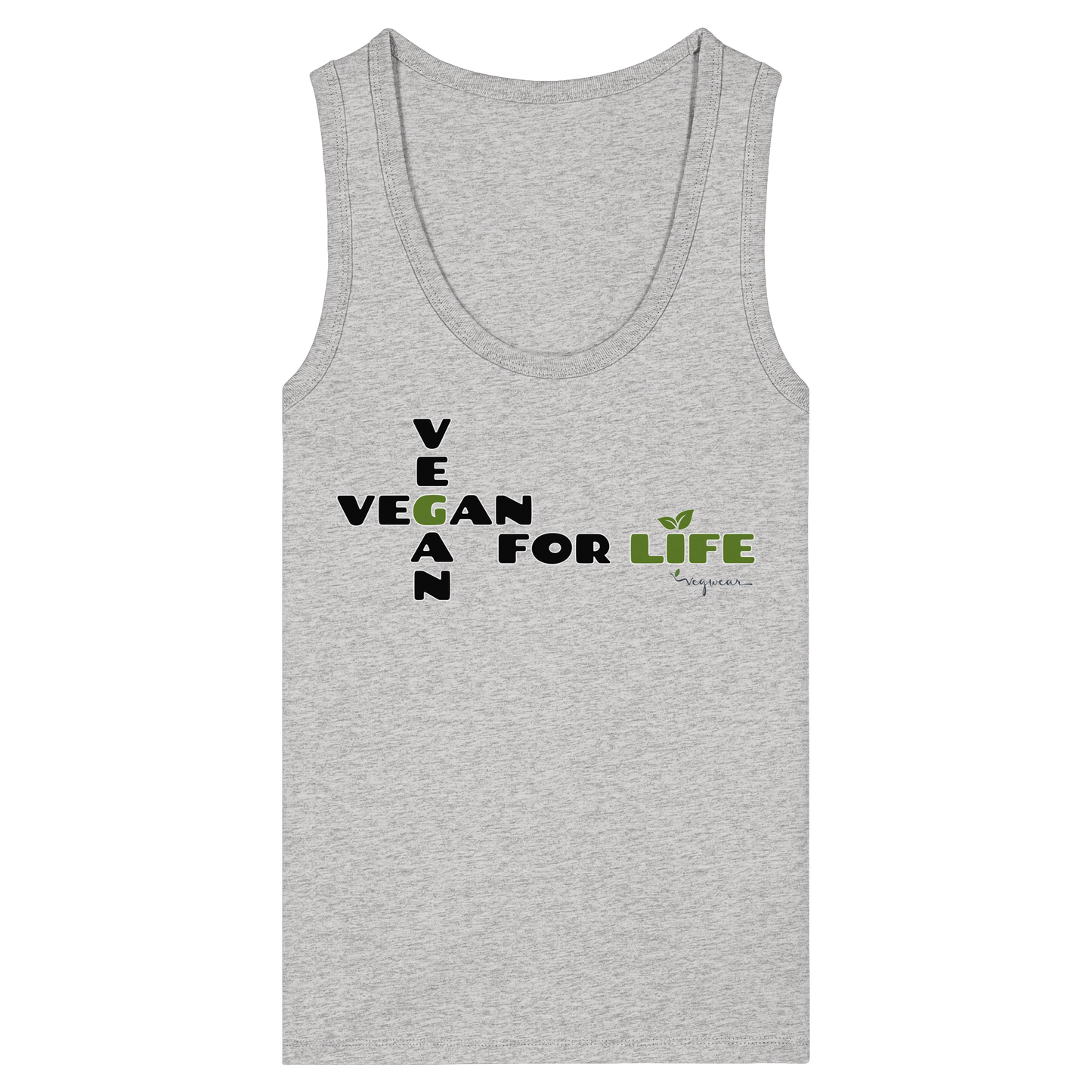 vegwear ""vegan for life - eng geschnittenes Damen Tank Top bio vegan fair