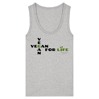 vegwear ""vegan for life - eng geschnittenes Damen Tank Top bio vegan fair