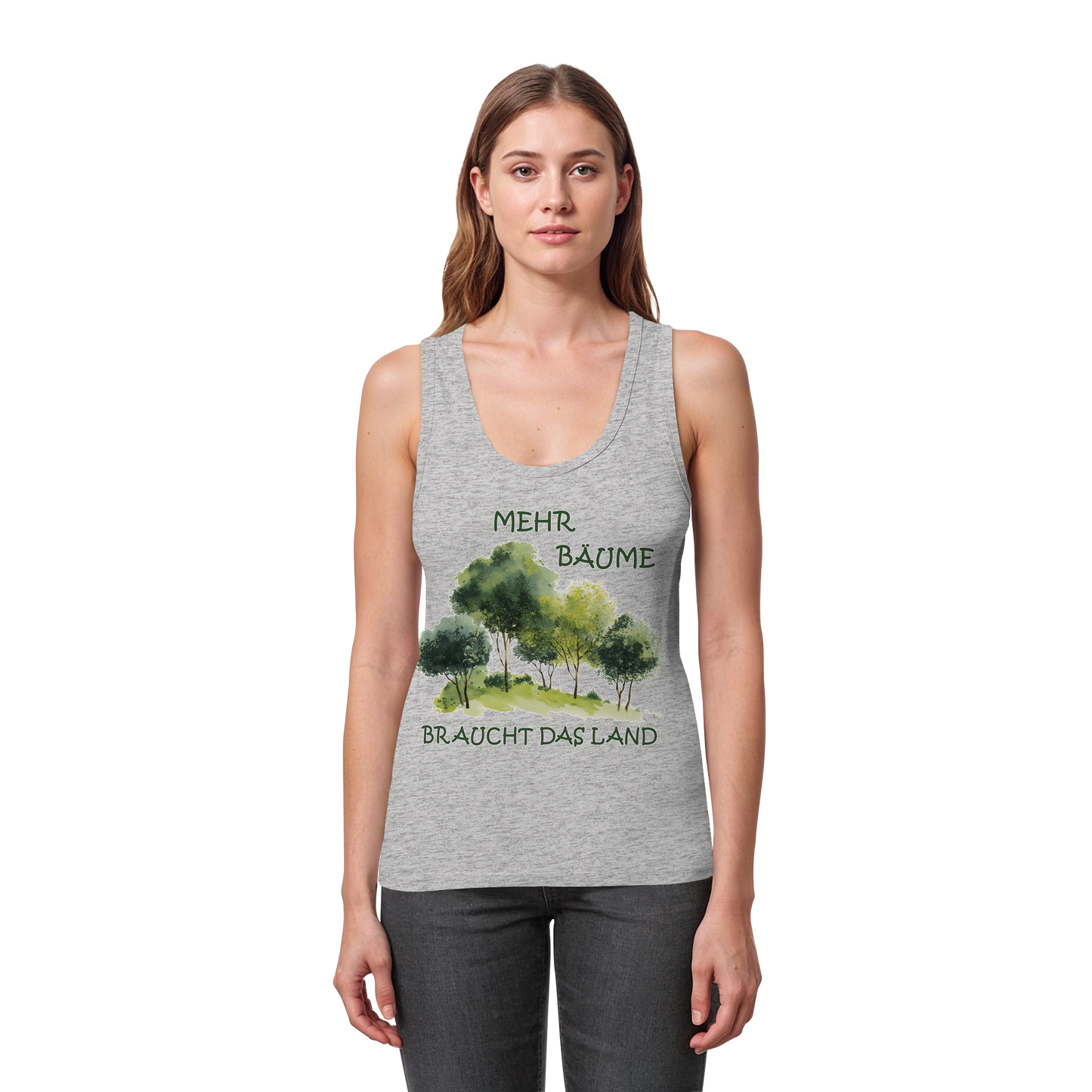 vegwear "mehr Bäume braucht das Land" - Damen Bio Tank Top, vegan, fair, nachhaltig