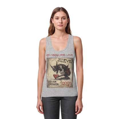 vegwear "why does evil" - Damen Bio Tank Top