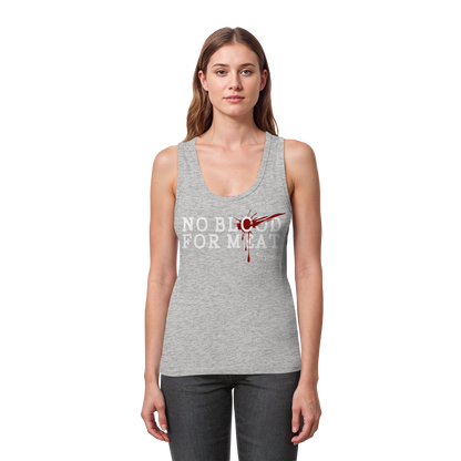 vegane Statement-T-Shirt: 'no blood for meat' Tank Top | vegwear