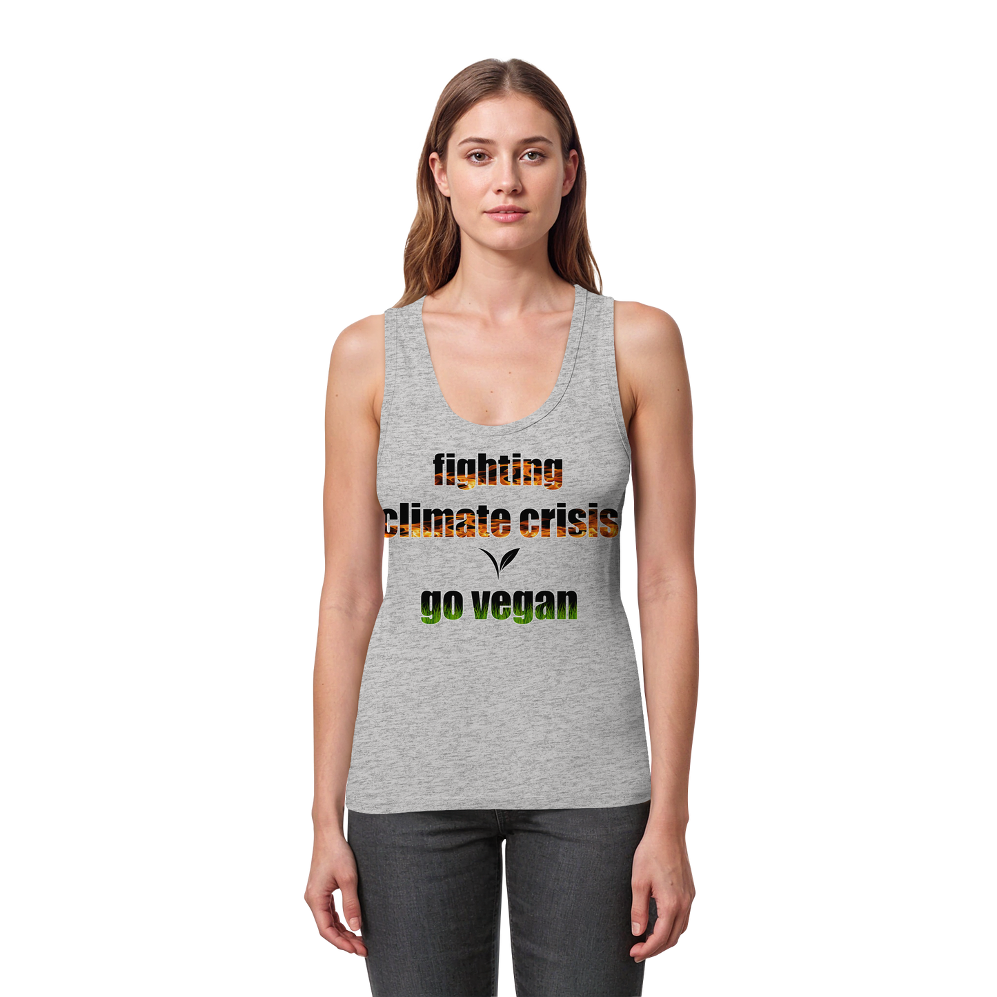 vegwear "fighting climate crisis" - Damen Bio Tank Top