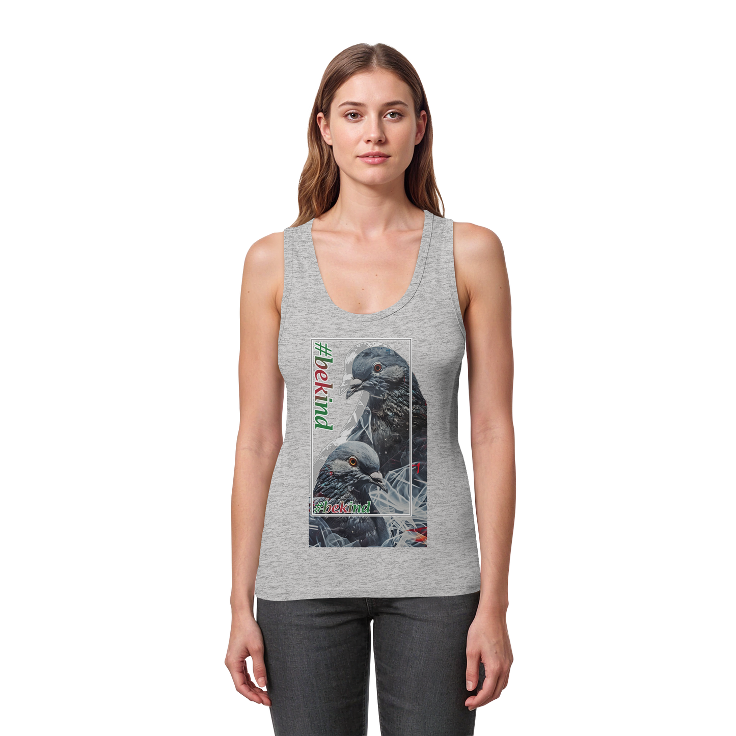 Damen Bio Tank Top: 'Be Kind' Statement Tank Top | vegwear
