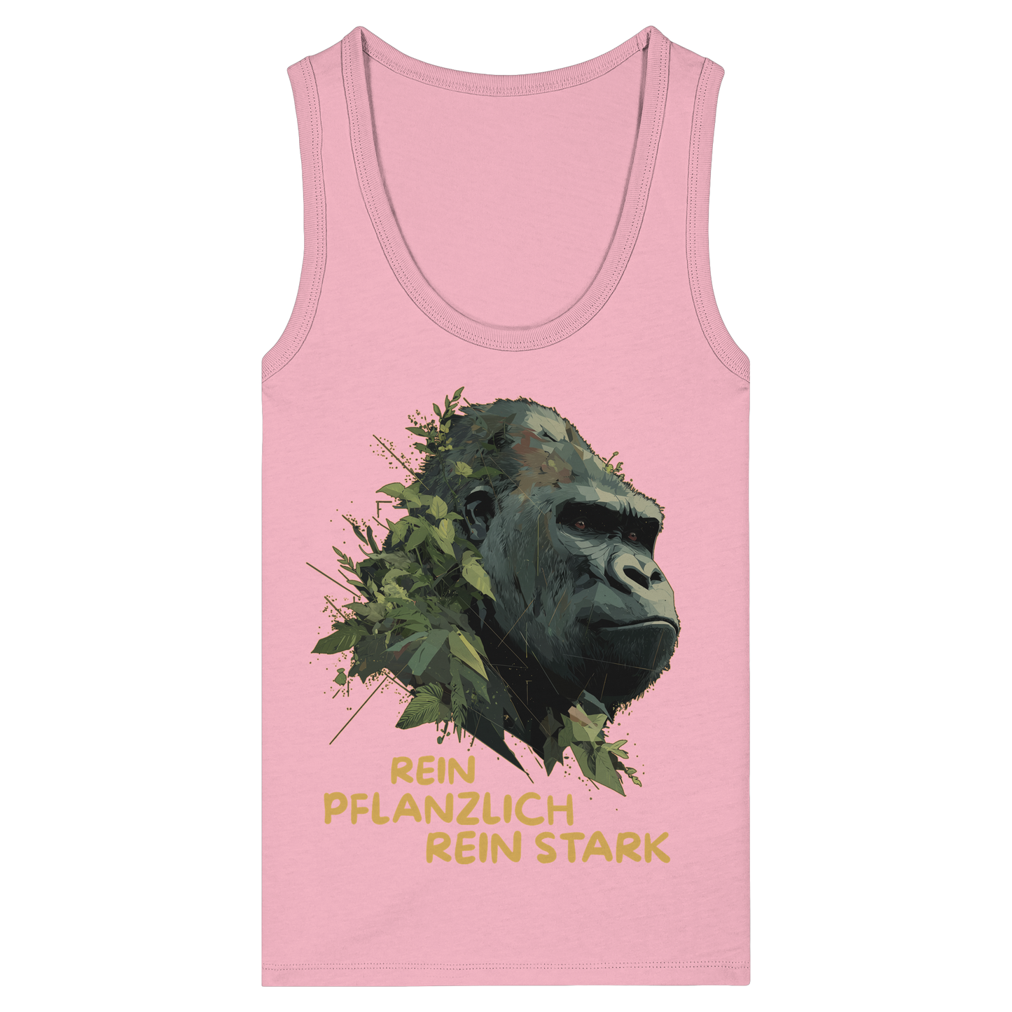 vegwear "Gorilla, rein pflanzlich rein stark" - eng geschnittenes Damen Tank Top, bio vegan