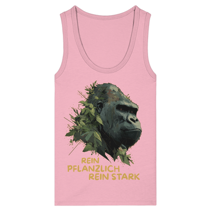 vegwear "Gorilla, rein pflanzlich rein stark" - eng geschnittenes Damen Tank Top, bio vegan
