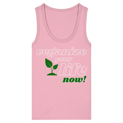 vegwear "veganize your life"  - eng geschnittenes Damen Tank Top, bio, vegan, nachhaltig