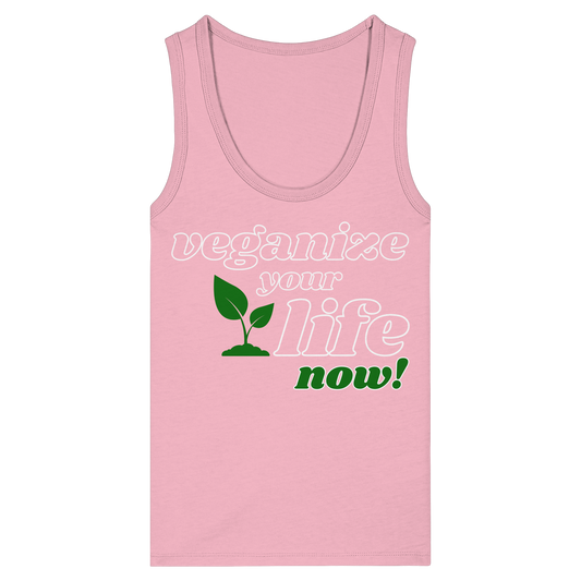 vegwear "veganize your life"  - eng geschnittenes Damen Tank Top, bio, vegan, nachhaltig