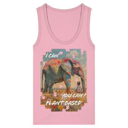 vegwear "I can you can"- eng geschnittenes Damen Tank Top, bio, vegan