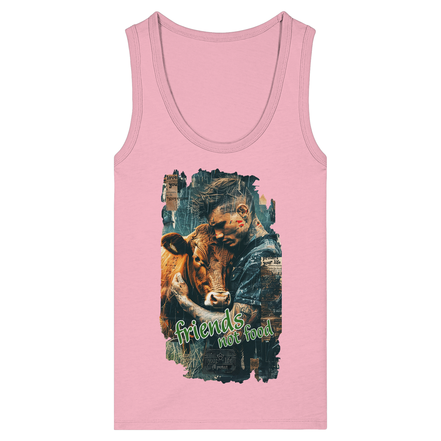 vegwear "friends not food" - Damen Bio Tank Top