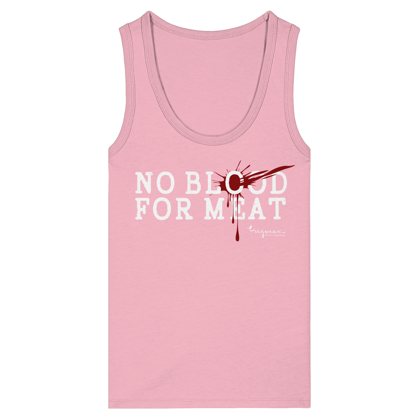 vegane Statement-T-Shirt: 'no blood for meat' Tank Top | vegwear