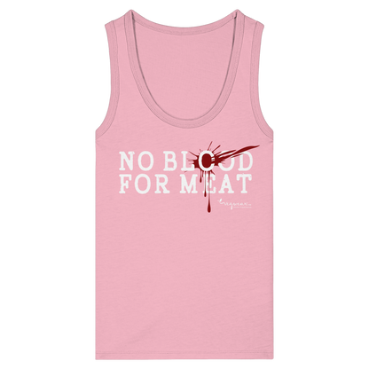 vegane Statement-T-Shirt: 'no blood for meat' Tank Top | vegwear