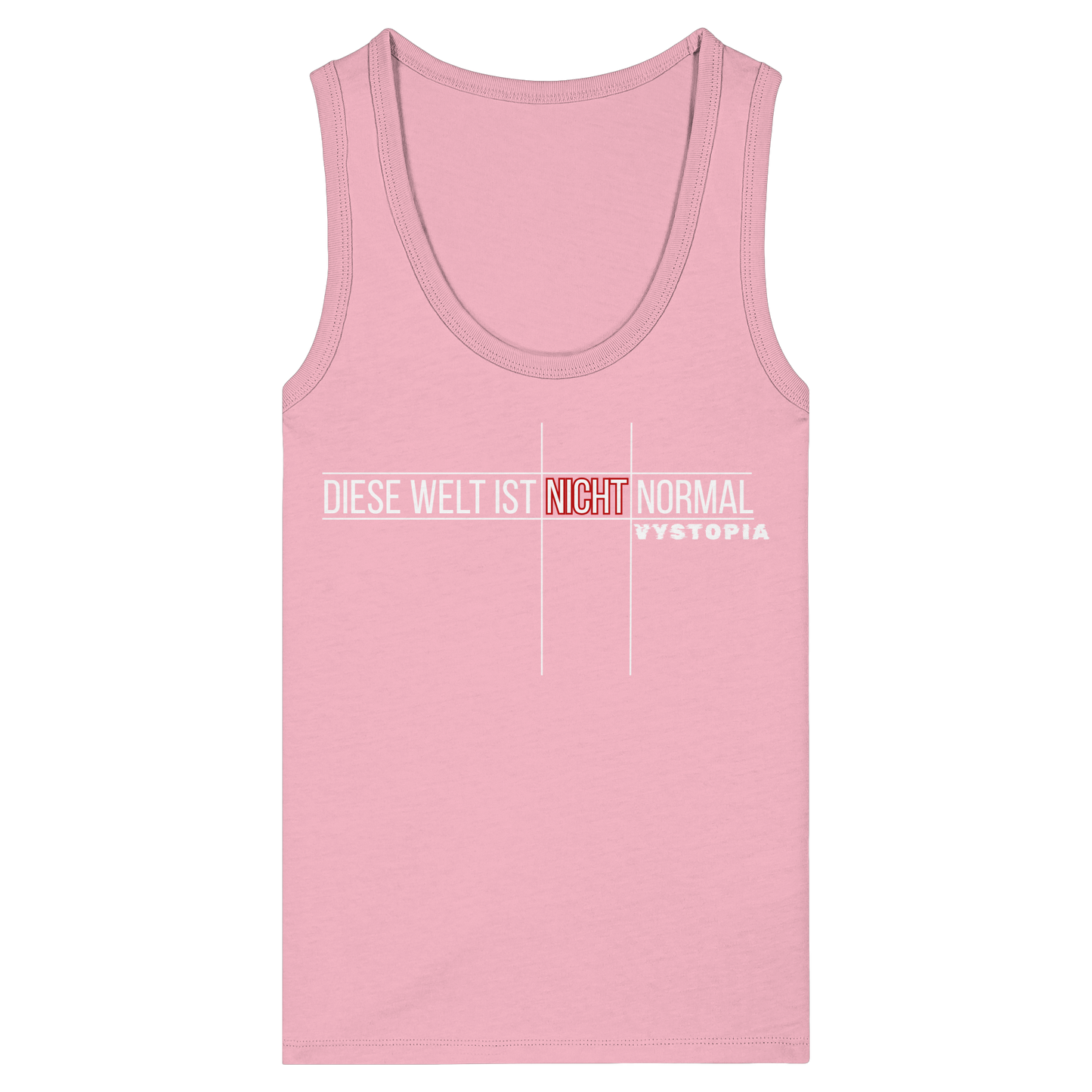 vegwear "Diese Welt ist nicht normal" - eng geschnittenes Damen Bio Tank Top