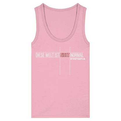 vegwear "Diese Welt ist nicht normal" - eng geschnittenes Damen Bio Tank Top
