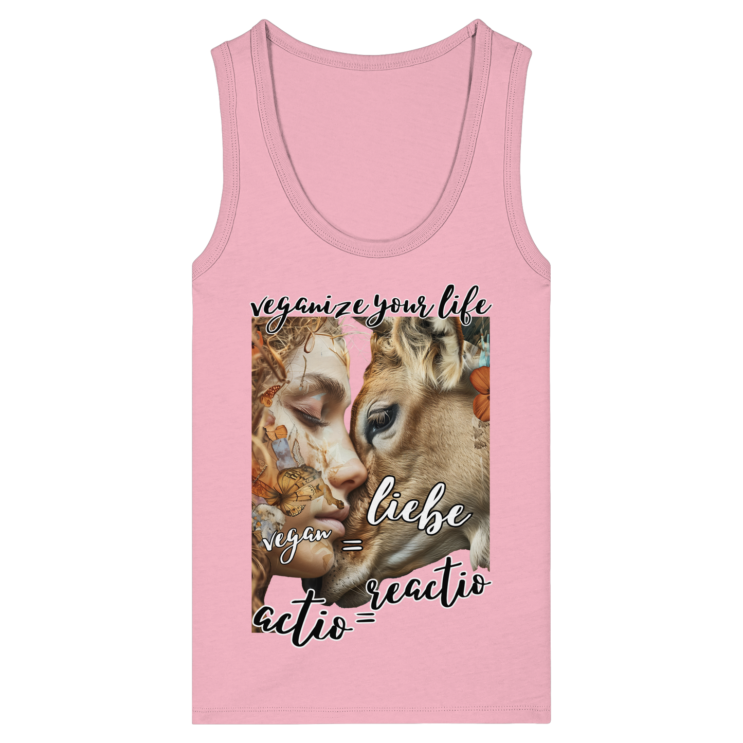 "actio reactio" - eng geschnittenes Damen Tank Top, vegwear