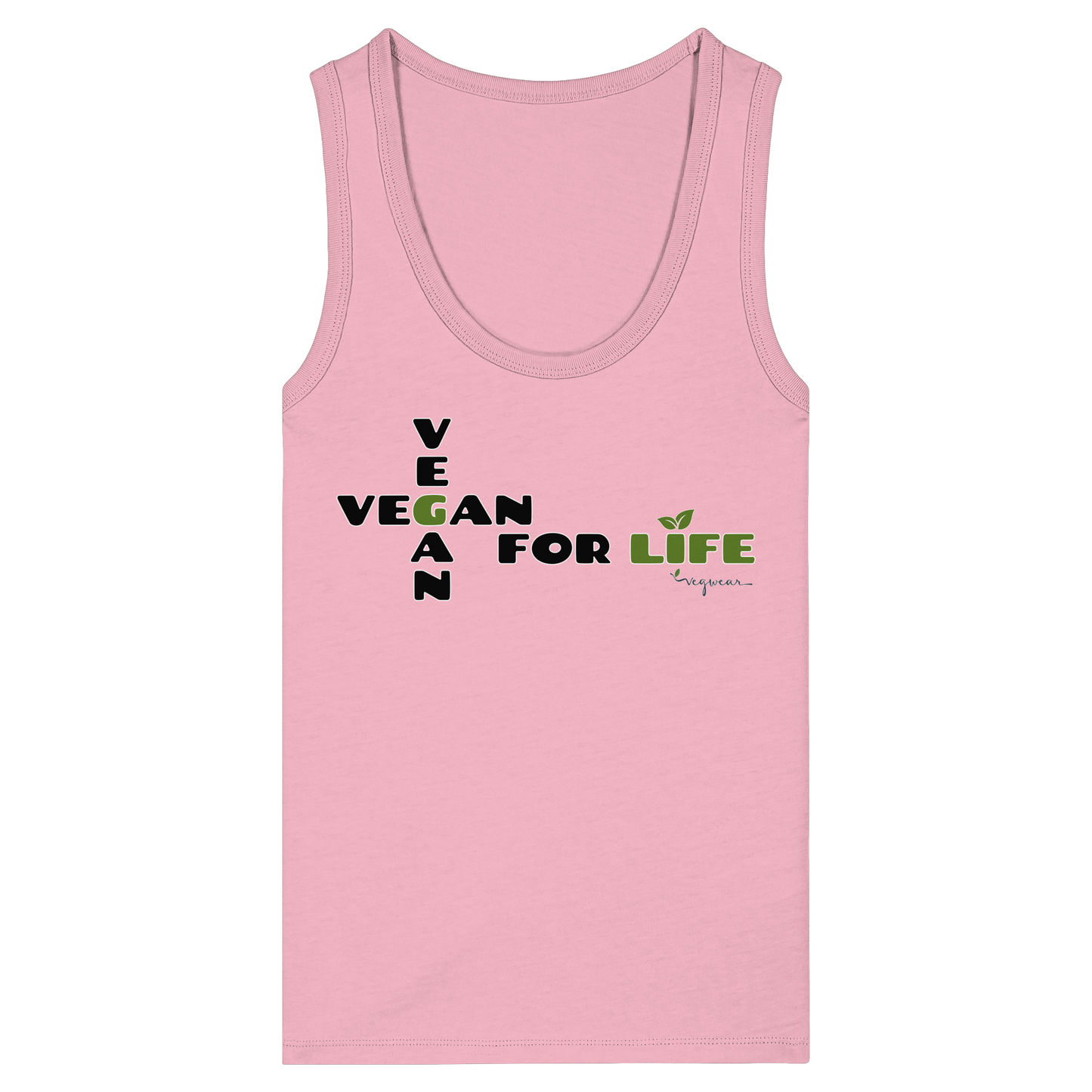 vegwear ""vegan for life - eng geschnittenes Damen Tank Top bio vegan fair
