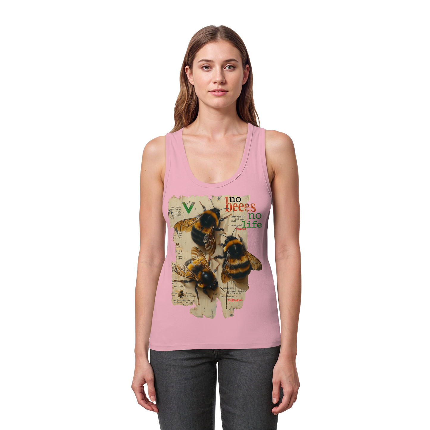 vegwear "no bees no life" - Damen Bio Tank Top