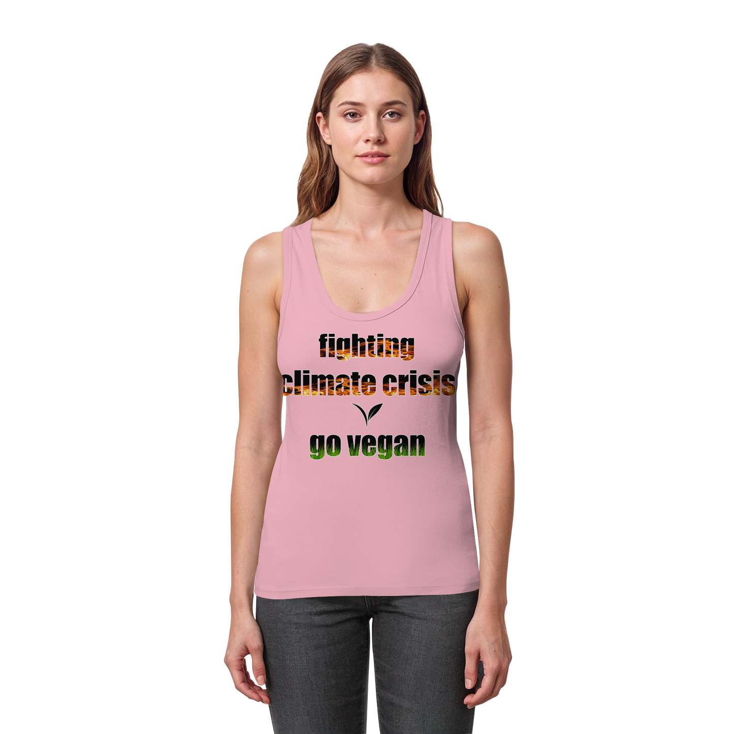 vegwear "fighting climate crisis" - enges Damen Bio Tank Top