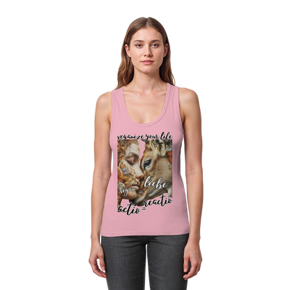 "actio reactio" - eng geschnittenes Damen Tank Top, vegwear