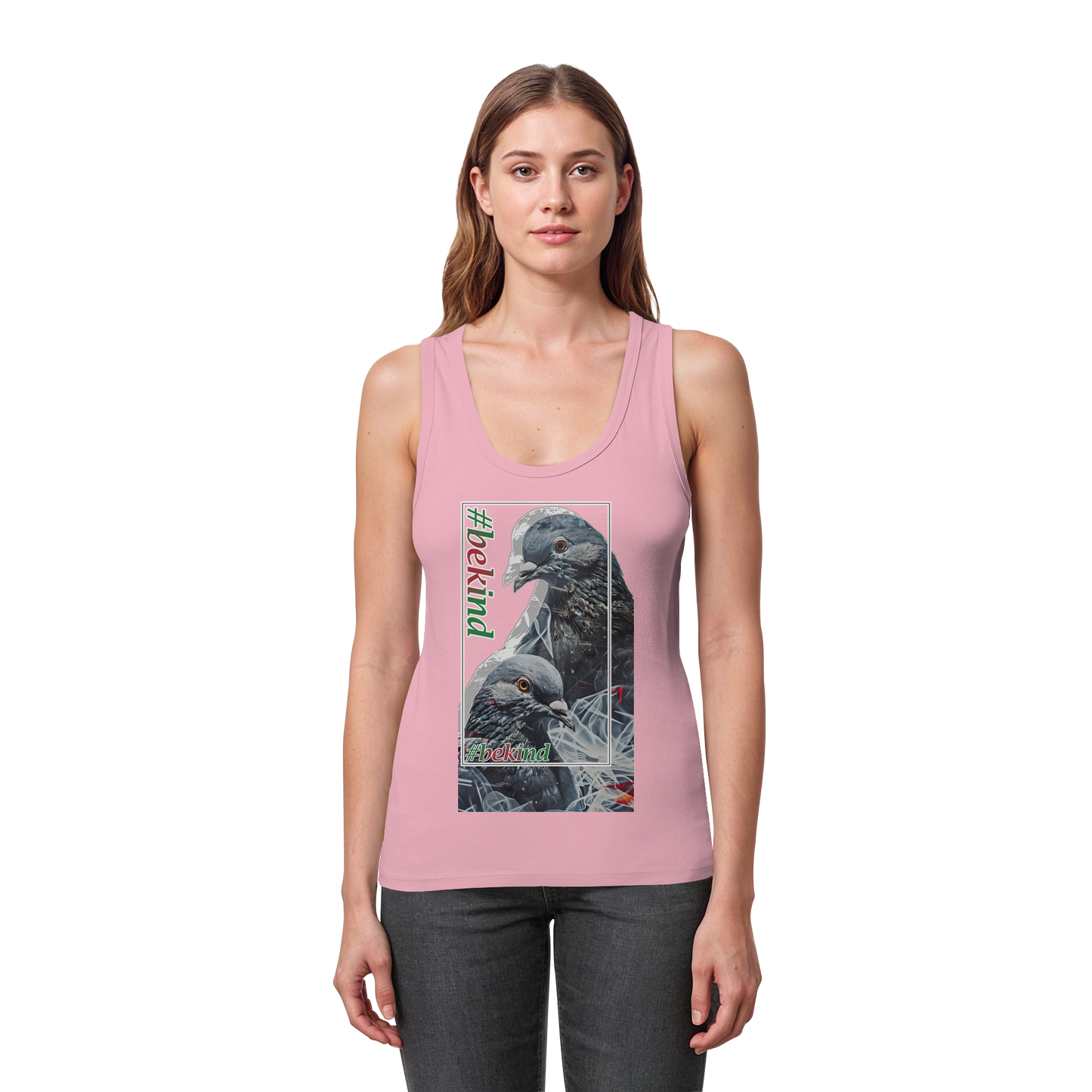 Damen Bio Tank Top: 'Be Kind' Statement Tank Top | vegwear