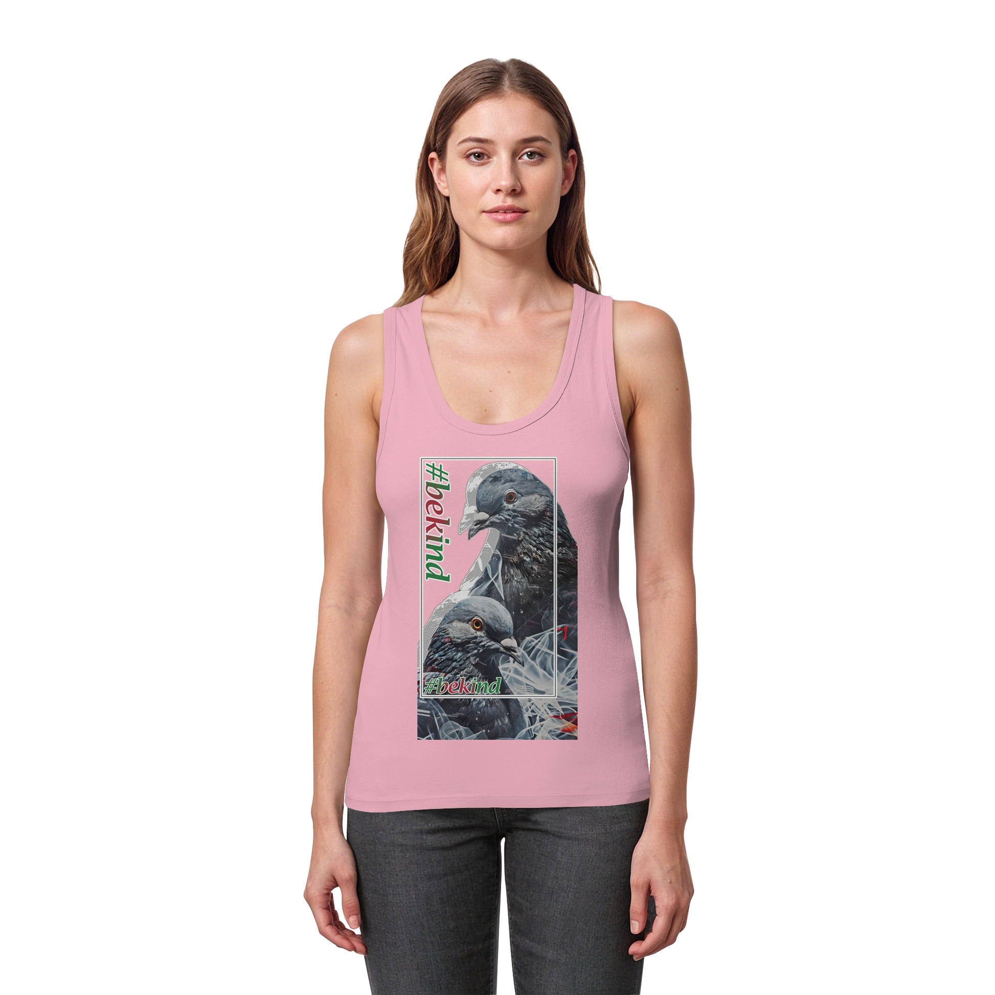 Damen Bio Tank Top: 'Be Kind' Statement Tank Top | vegwear