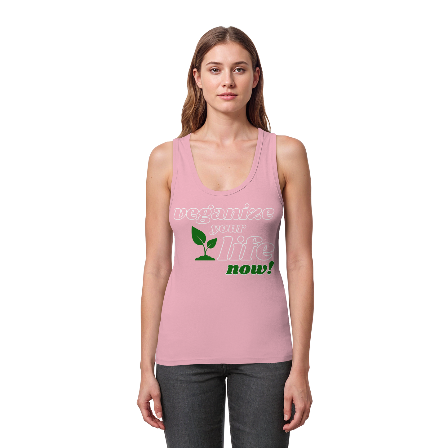 Damen Bio Tank Top: "Veganize Your Life" Tank Top | vegwear
