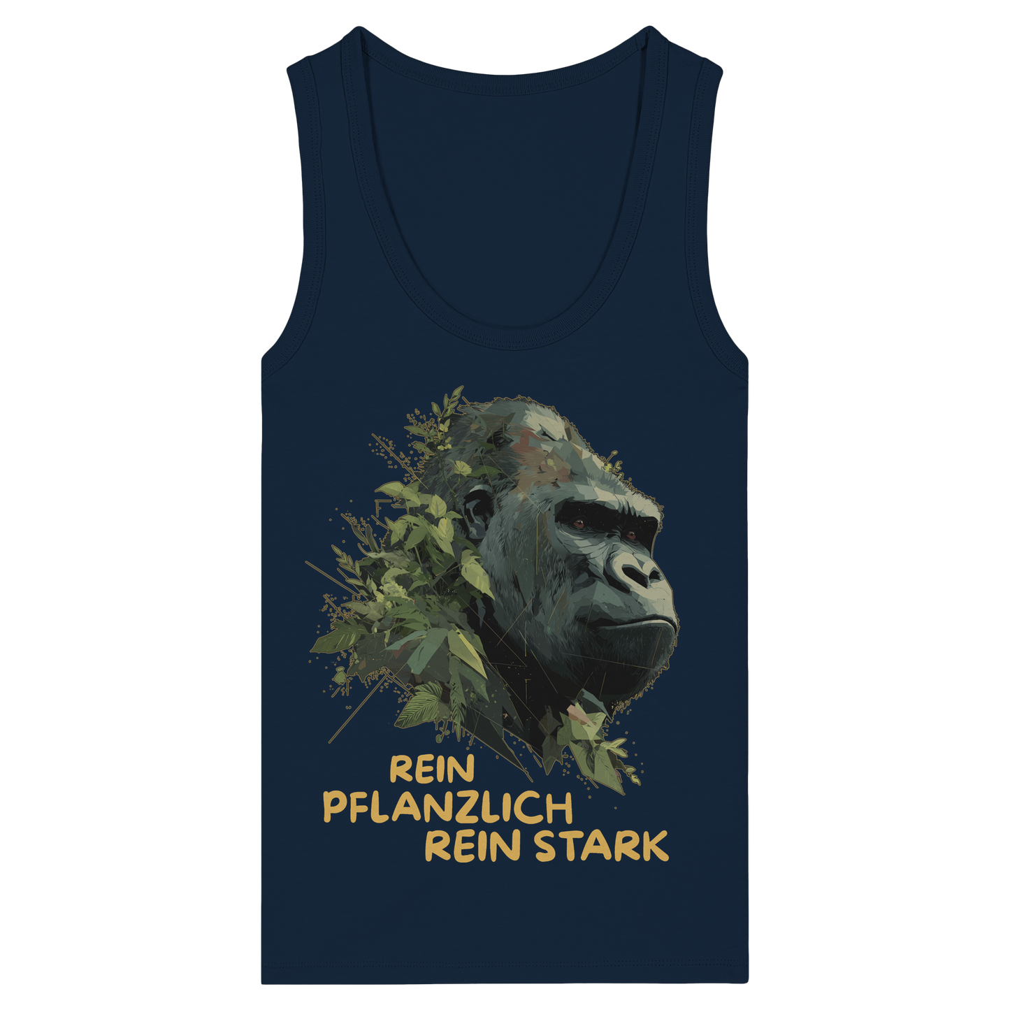 vegwear "Gorilla, rein pflanzlich rein stark" - eng geschnittenes Damen Tank Top, bio vegan