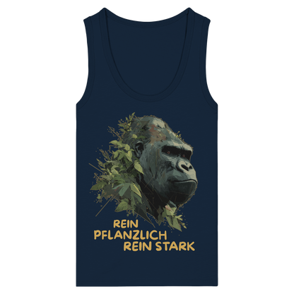 vegwear "Gorilla, rein pflanzlich rein stark" - eng geschnittenes Damen Tank Top, bio vegan