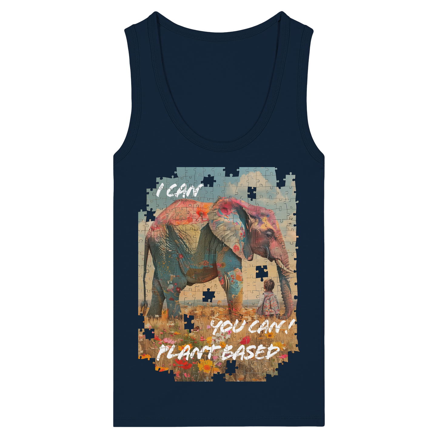 vegwear "I can you can"- eng geschnittenes Damen Tank Top, bio, vegan