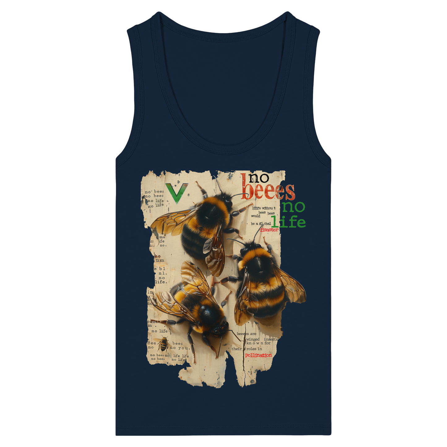 vegwear "no bees no life" - Damen Bio Tank Top