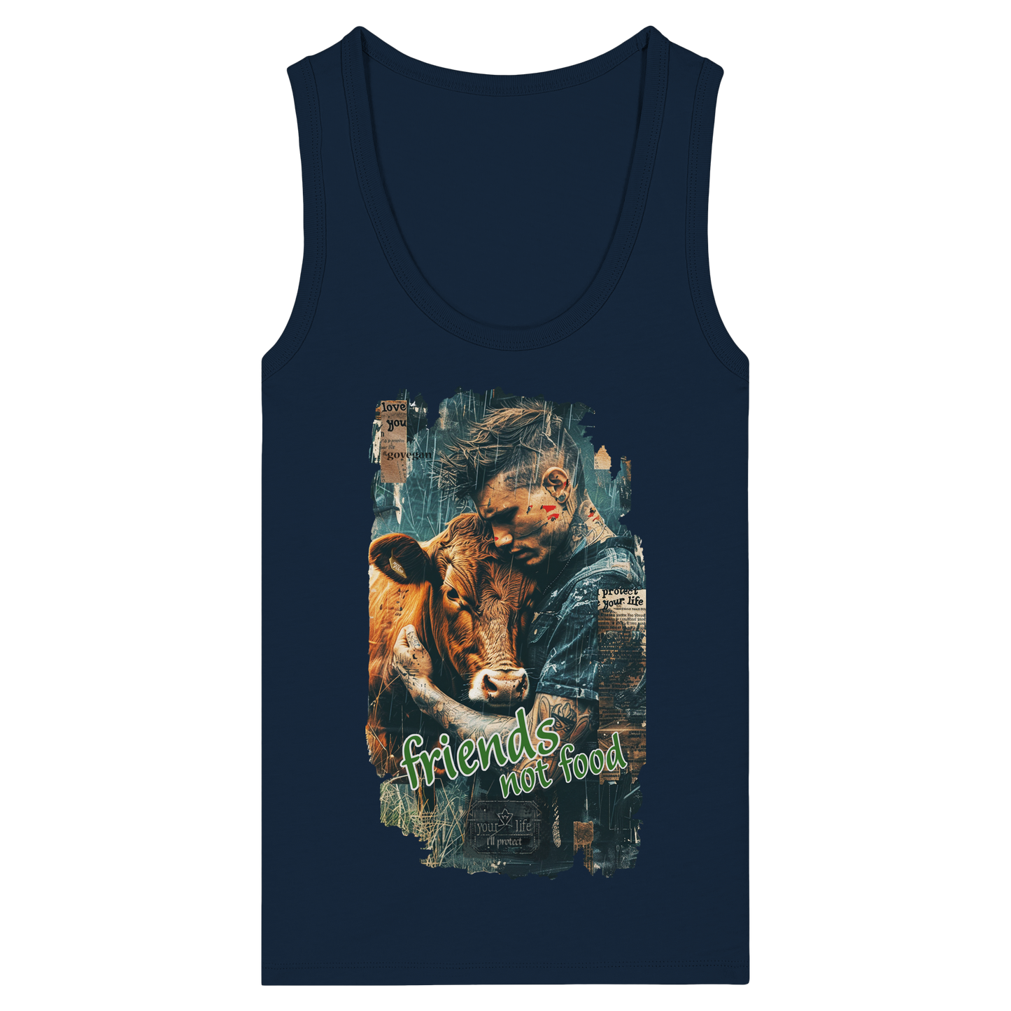 vegwear "friends not food" - Damen Bio Tank Top