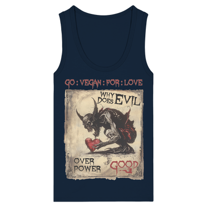 vegwear "why does evil" - Damen Bio Tank Top