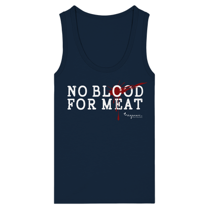 vegane Statement-T-Shirt: 'no blood for meat' Tank Top | vegwear